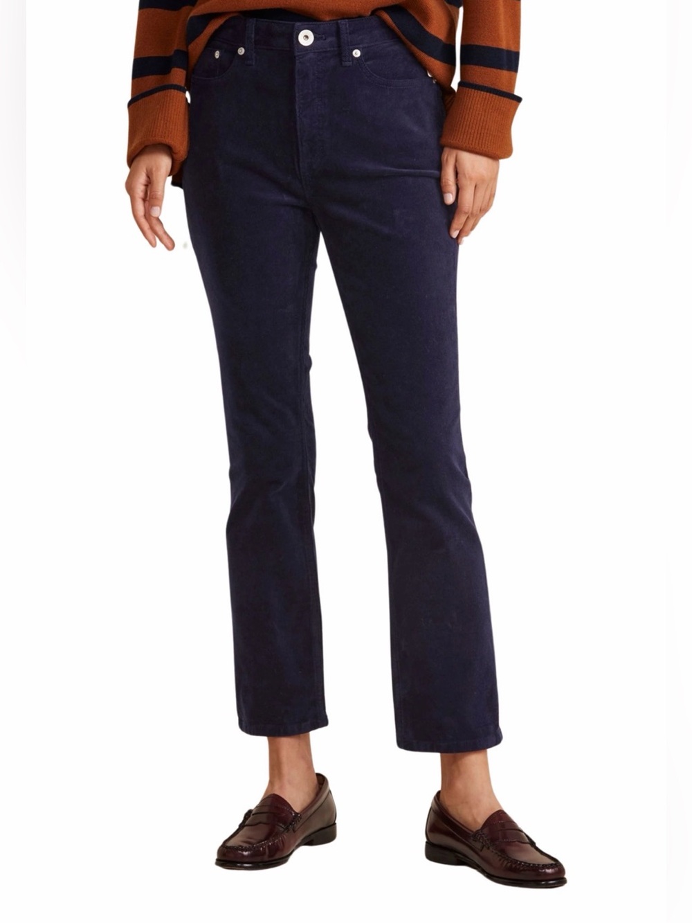 Vineyard Vines Mid-Rise Kick Flare Corduroy Pants 28 Nautical Navy